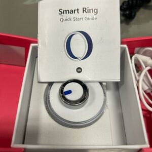 Smart Ring — Silver with Blue Accent